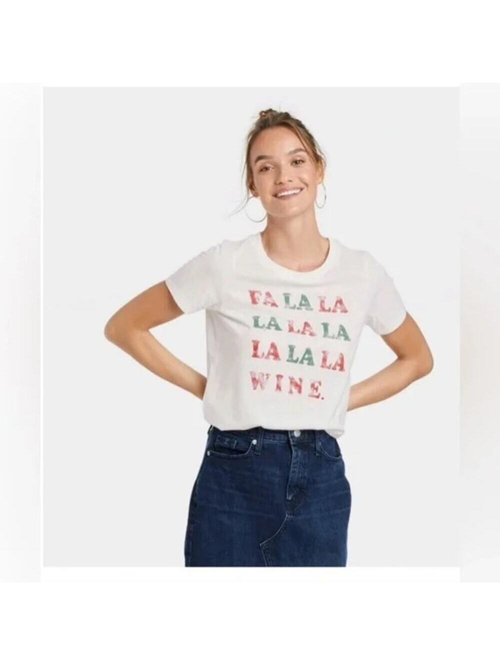 Grayson Threads EUC Women's "Fa La Wine" Short Sleeve Tee Size XL